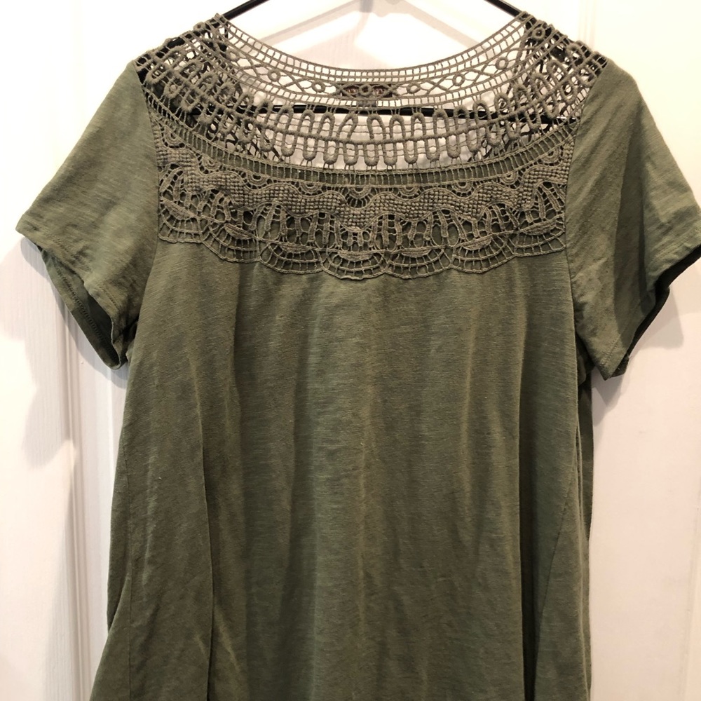 2pk Maternity Crochet Neckline Tops